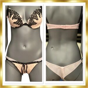 La Perla Vintage Rare”Reimagined”Leavers Lace Applique Embroidered SET